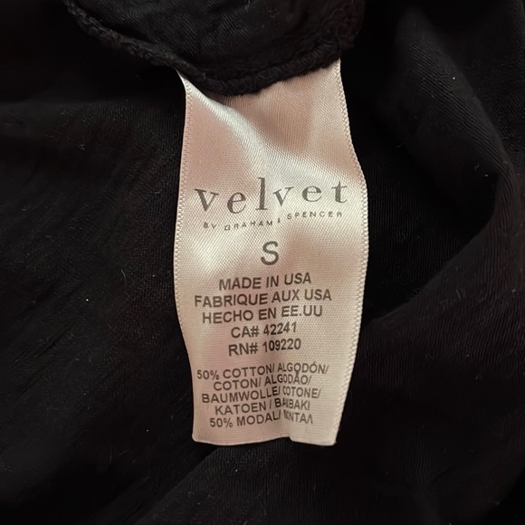 VELVET Vintage Slub Black Cowl Neck - Picture 5 of 5